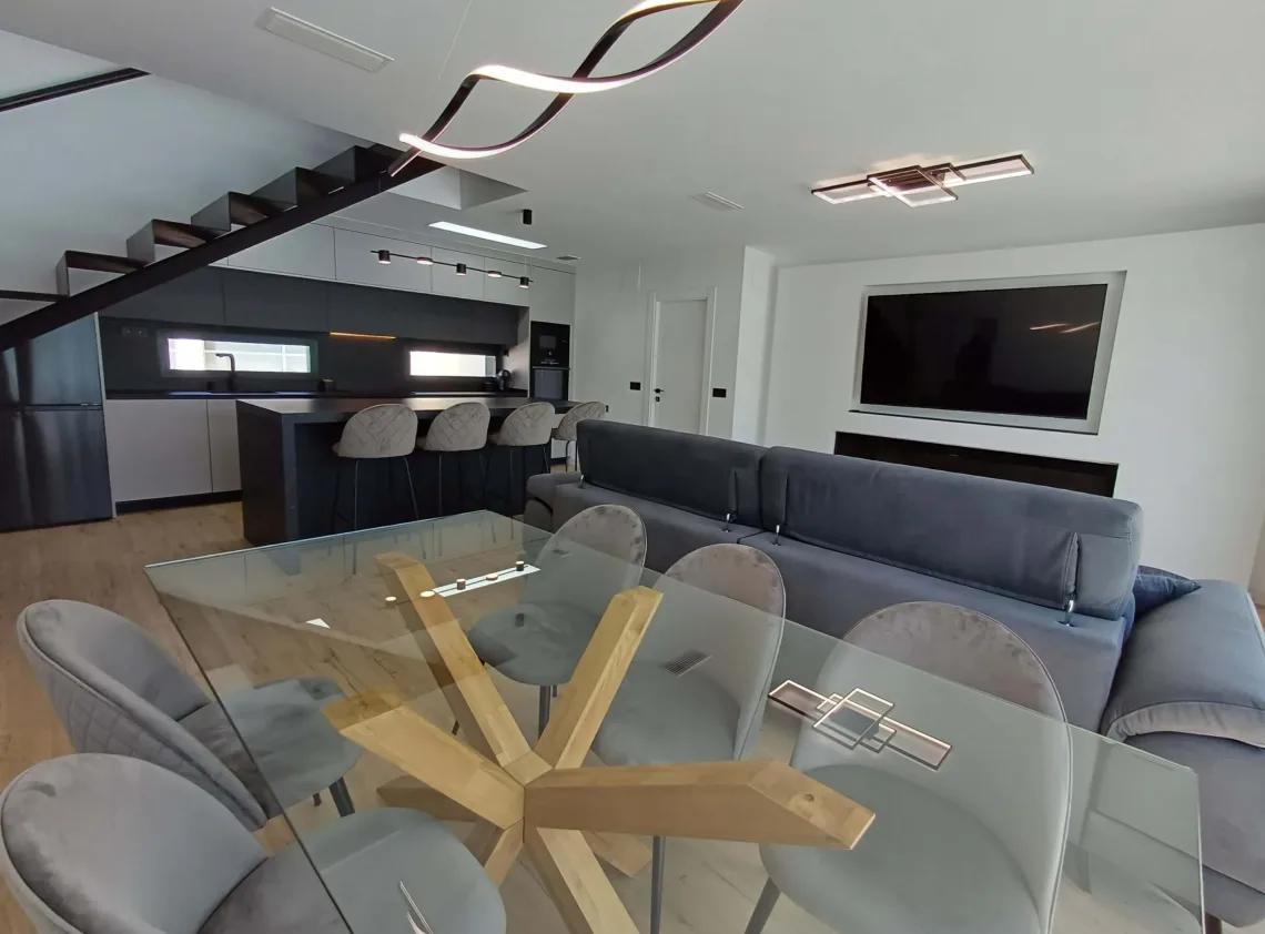 Cocina y salón del proyecto Noguera, realizado por CLP Design